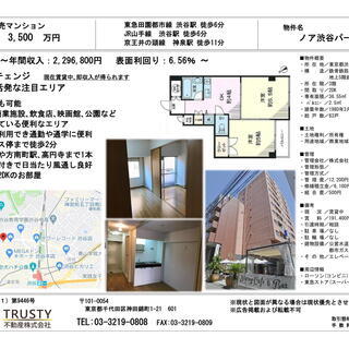 【ノア渋谷パートⅡ】　渋谷駅徒歩6分♪　再開発の活発な注目エリア♪の画像