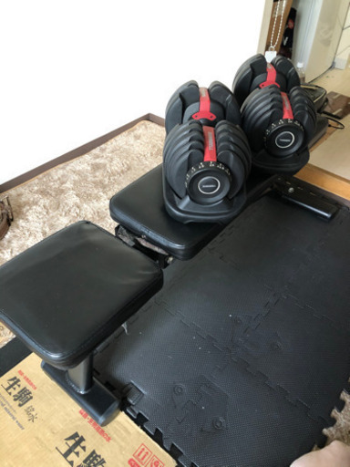 可変式ダンベル24kg × 2  アジャスタブルベンチ1台