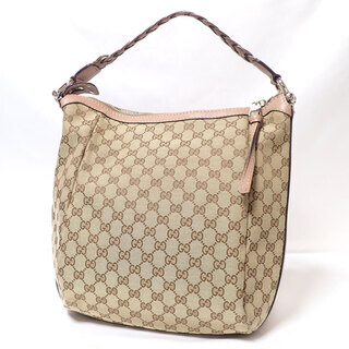 AA250 グッチ GUCCI GGキャンバス バンブー ハンドバッグ