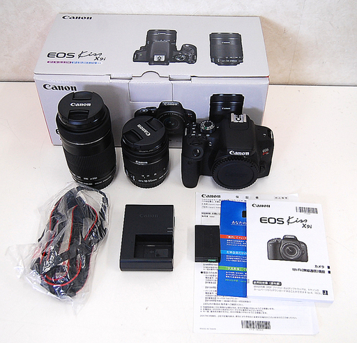 Canon キヤノン EOS KISS X9i ダブルズームキット 動作確認済み 美品  ☆ PayPay(ペイペイ)決済可能 ☆ 札幌市 清田区 平岡