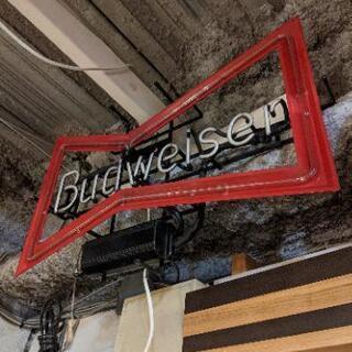 【売約済み】　Budweiser バドワイザー　ネオン管　ネオン　看板　ビルボード　ビンテージ　検　usa輸入品　アメリカ　アメリカン　カジュアル　ショップ　バー　インテリア　スイッチ　オン　オフ　の画像