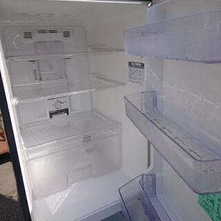 大きな2ドア冷蔵庫 ﾐﾂﾋﾞｼ MR-H25 黒 の画像