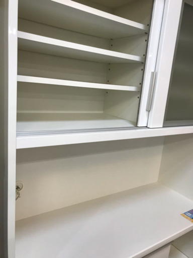 松田家具 レンジボード ホワイト 中古
