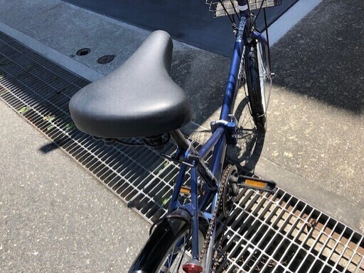 紺色　ネイビー　折りたたみ自転車　きれいです　使用頻度少ない