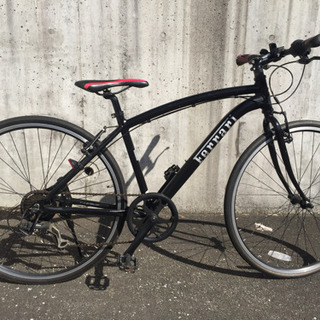 フェラーリ クロスバイク 黒 自転車 28インチ Ferrari ギア7段 福岡市