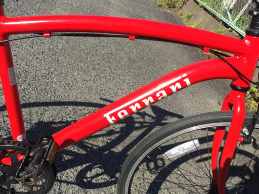 お話中　フェラーリ クロスバイク　赤 28インチ  自転車 Ferrari ギア7段 福岡市