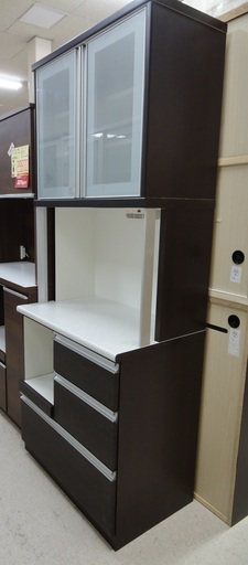 NITORI/ニトリ レンジボード 食器棚 DBR ブルーモーション付【ユーズドユーズ名古屋天白店】