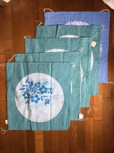 【新品】座布団カバー　夏用　55×59cm　5枚