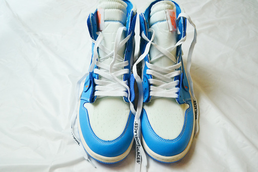 未使用/新古品/限定■ナイキxオフホワイト エア ジョーダン1 レトロ ハイ OG/NIKE x OFF WHITE/ノースカロライナ■スニーカー■26.5cm■④