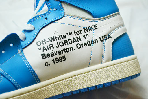 未使用/新古品/限定■ナイキxオフホワイト エア ジョーダン1 レトロ ハイ OG/NIKE x OFF WHITE/ノースカロライナ■スニーカー■26.5cm■④