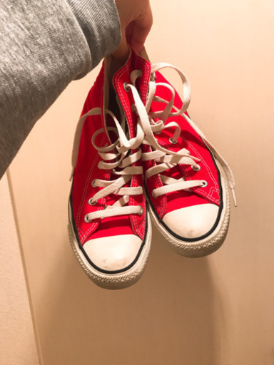 converse ハイカット　赤　24.5cm