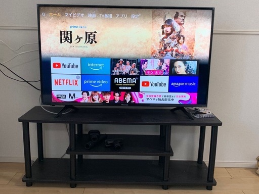 ハイセンス 43V型4K 液晶テレビ ＋fire tv stick＋テレビ台　セット
