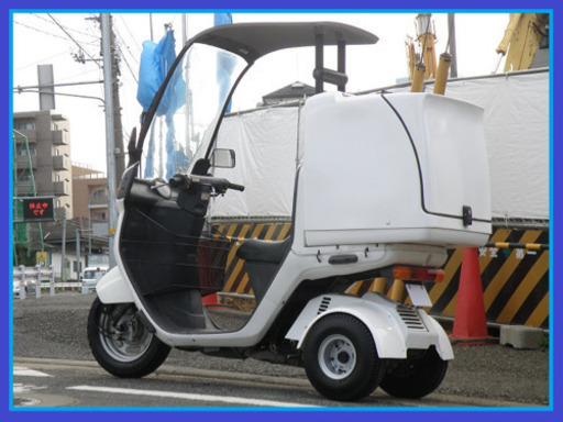 【御成約有難う御座いました】☆NEWオバフェン!リヤBOX付!消耗品OK!2スト後期ジャイロキャノピーミニカー改　新品オ-バ-フェンダ-&鍵付リヤFRPBOX装備!ノ-ヘルOK!