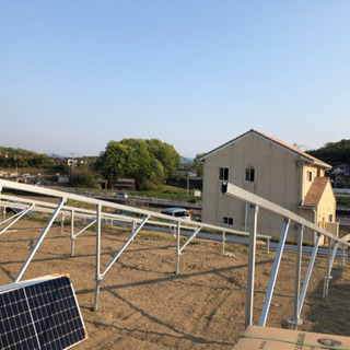（急募）週払い可能　太陽光架台、パネル設置工事（未経験可）の画像