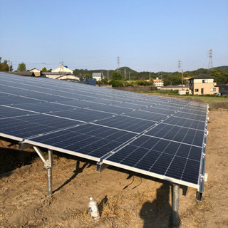 （急募）週払い可能　太陽光架台、パネル設置工事（未経験可）の画像