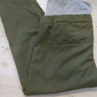 妊婦 妊パン マタニティウェア 産後兼用マタニティテーパードタックパンツの画像