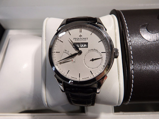 Pequignet/ペキニエ★9010233 リューロワイヤル 腕時計/パワーリザーブ/純正ベルト ギャラあり/付属あり / 1194