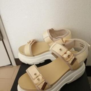 美品　厚底　サンダル　L　24.5