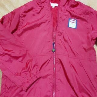 『 HUSHUSH 』ナイロンパーカー（収納袋付き）１３０ｃｍの画像