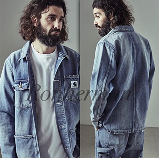 美品 ロンハーマン×カーハート デニムカバーオールジャケット Msize