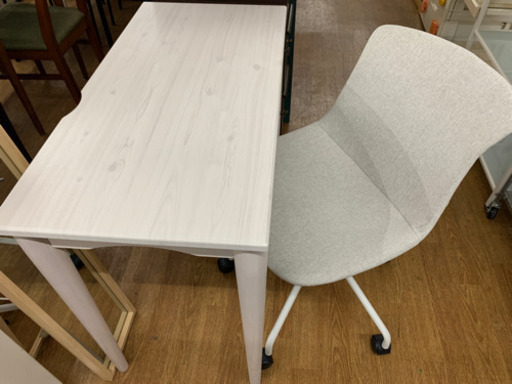 パソコンデスク　チェアセット【店頭取引限定】【中古品】1点限り早い者勝ち！ 15%OFFクーポン 7/15限定】デスクセット 2点 PCデスク 110cm デスク 