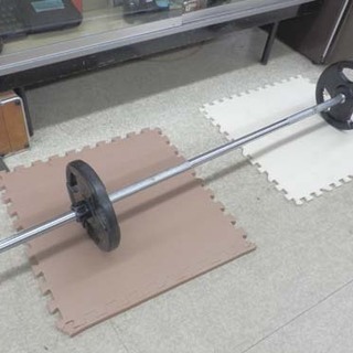 バーベル 総重量17㎏ 5㎏×2枚 シャフト7㎏ 長さ180 B...
