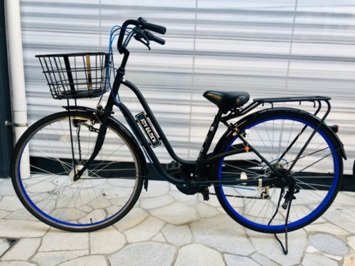 アサヒサイクル 27型 自転車 ジョイブロック276S ブラック/ブルー/外装6段変速 FJC76S