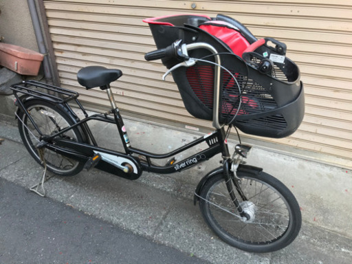 整備済み中古子供乗せ自転車 silver ring ハブダイナモ　オマケ