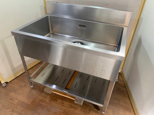 業務用　ステンレス　1層シンク流し台　店舗　飲食店　W1000xD650xH800mm
