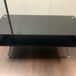 センターテーブル　ガラス　黒の画像