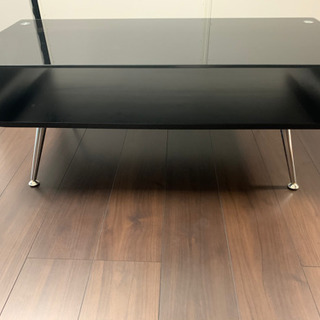 センターテーブル　ガラス　黒の画像