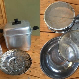 超お得！蒸し器 & ステンレス製調理器具　実用品 最近まで使用