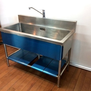 美品 1槽シンク 流し台 横120cm 奥行き60cm 厨房 飲食店 シンク 