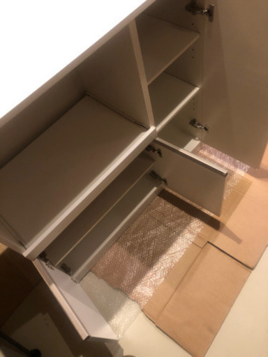 ニトリ製レンジ台(フォルムN RE9090 WH) 美品　使用期間一年位です。