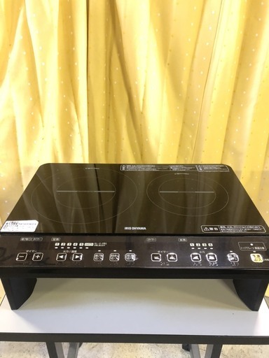 アイリスオーヤマ　IHコンロ　２口コンロ　台付き