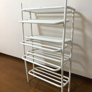 立て掛けデザイナーズラック duende wall rack 白  西新宿セブンイレブン手渡し の画像