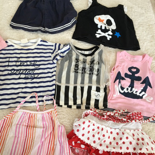 おしゃれな夏物‼️ベビー袋 おまとめ 女の子 80.90.95サイズの画像