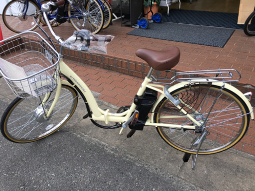 21テクノロジー 折り畳み 24インチ 電動アシスト自転車 クリーム 未使用