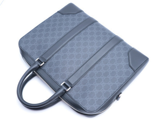 《GUCCI/GGスプリーム ブリーフケース》474135 極美品 ブラック