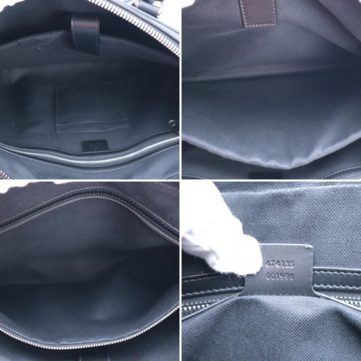 《GUCCI/GGスプリーム ブリーフケース》474135 極美品 ブラック