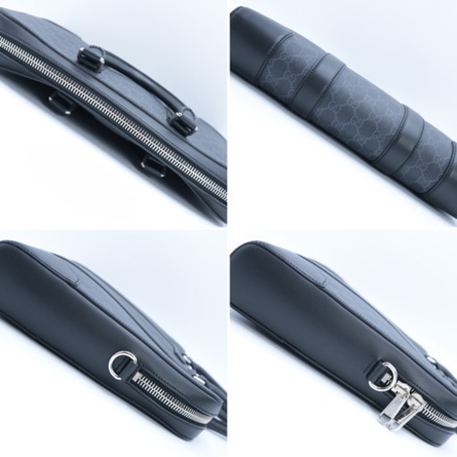 《GUCCI/GGスプリーム ブリーフケース》474135 極美品 ブラック