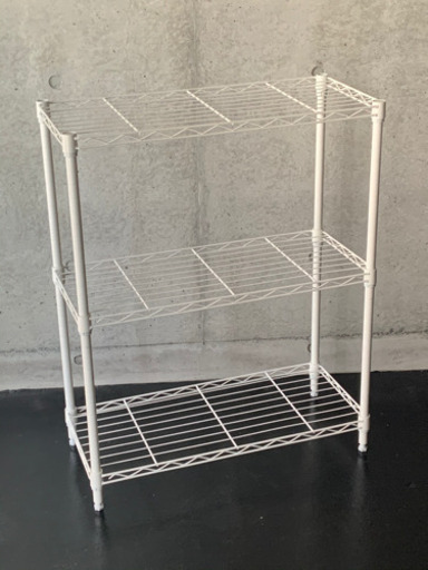 スチールラック　ホワイト　65×30×80  同じもの2つセット