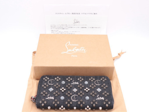 《Christian Louboutin/パネトーネ 長財布》デニム ABランク