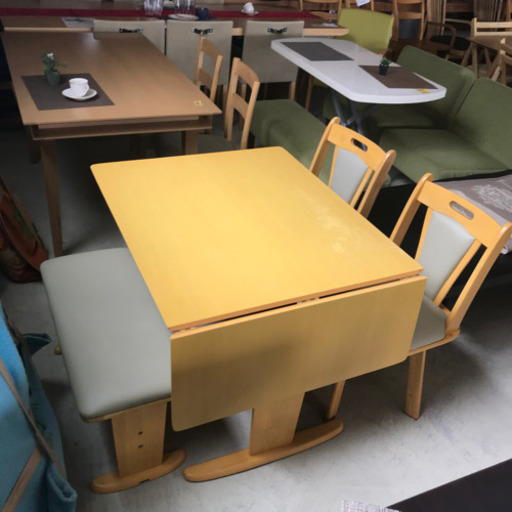 折りたたみ式ダイニングテーブル4点セット