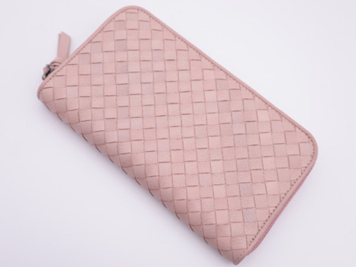 《BOTTEGA VENETA/イントレチャート ラウンドファスナー長財布》箱 袋 冊子 未使用品