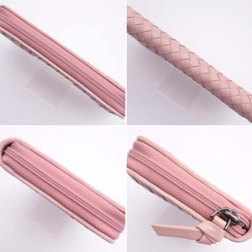 《BOTTEGA VENETA/イントレチャート ラウンドファスナー長財布》箱 袋 冊子 未使用品