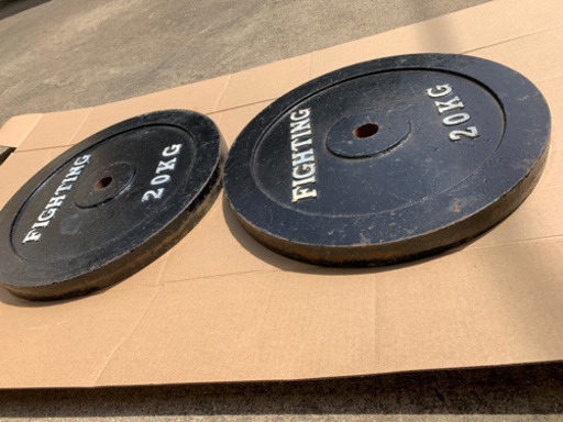 決まりました。ダンベルプレート　20kg×2枚