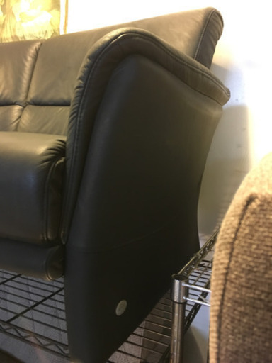 ドイツ製 高級 himolla ヒモラ IDC大塚家具 総革 2人掛けソファ kassell カッセル 黒 参考上代約40万