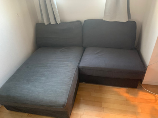 IKEA kivikソファー値下げ！5/27まで引越しのため KIVIK シーヴィク 2人掛けソファ, ティッブレビ ベージュ/グレー - IKEA
