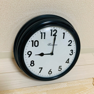 掛け時計　黒　Francfrancの画像